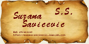 Suzana Savićević vizit kartica